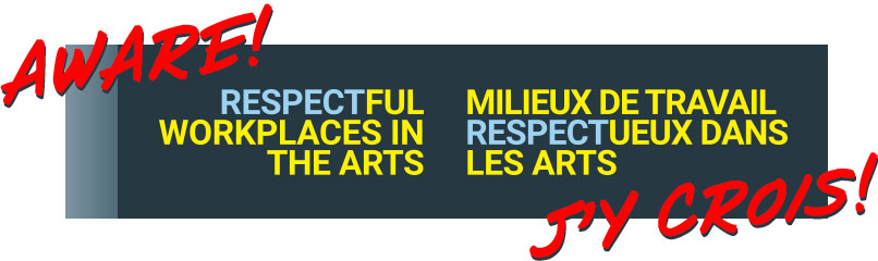 A banner indicating SaskCulture staff have attended a Respectful Workplaces in the Arts training session.
