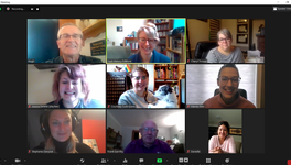 A screenshot of the Saskatchewan History and Folklore staff in a video meeting.
