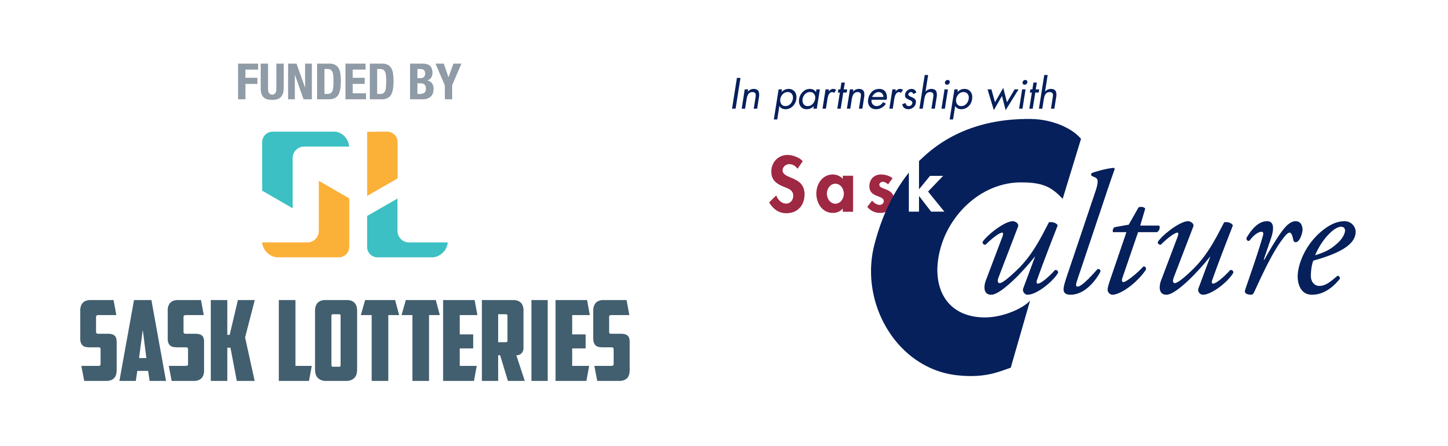 Funded by Sask Lotteries, in partnership with SaskCulture logo