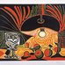 Pablo Picasso, Nature morte au verre sous la lampe, 1962, linocut printed in colours, 53 x 64.1 cm. Collection of Remai Modern. Gift of the Frank and Ellen Remai Foundation 2012. © Succession Picasso / CARCC 2026