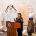 Photo of Natalka Chomiak giving a speech during the Opening Reception for Folk Imaginaries Exhibition
