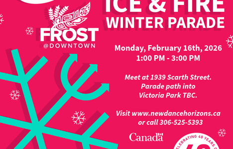 Poster for the event with an image of a snowflake