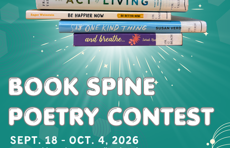 A stack of books showing their spines
