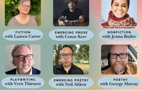 Poster of the event with pictures of each of the instructors.