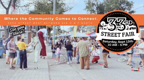People are gathered having fun at the street fair. 2 people are walking on stilts. A juggler is talking to another group of people. There are vendor tents in the background..