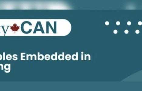 Poster for event with elements in red and blue.