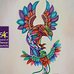 Cristian Barreno, Abya Yala (Eagle, Quetzal & Condor), Acrylic on Canvas, 20" x 24", 2025