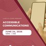 Poster for event with a someone holding a cell phone.