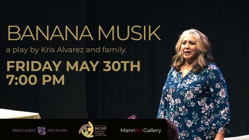 Image of theatre artist Kris Alvarez performing Banana Musik.