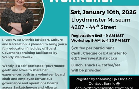 Poster of the event with a QR code to register.