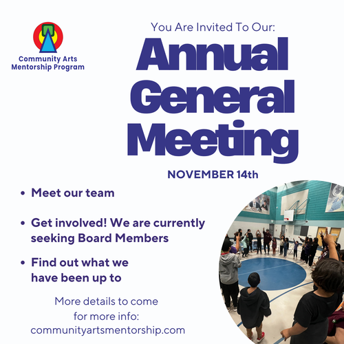 Community Arts Mentorship Program AGM