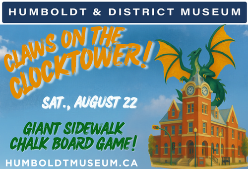 Poster for the event with a graphic is a dragon on top of a building.
