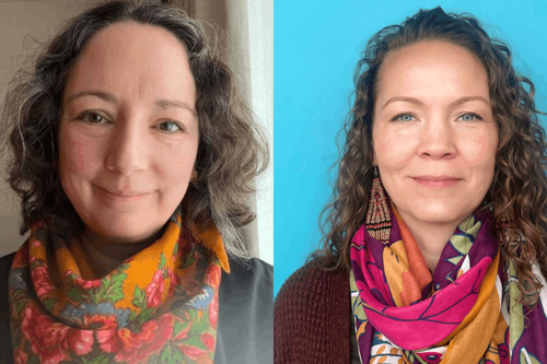 Headshot of Erin Suliak (on the left) and Vanessa Hyggen (on the right)