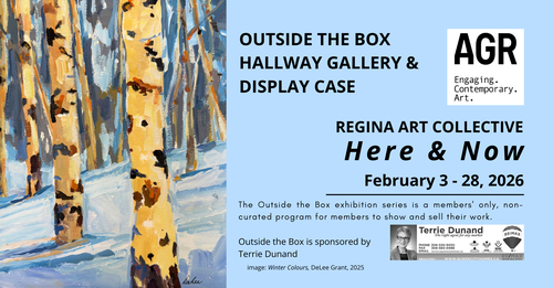 A vertical landscape painting in an impressionistic style shows Birch trees in sunlight in the snow.