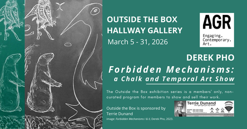 a chalk drawing on a chalkboard of an owl and another large bird in a surrealistic style.