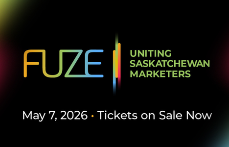 Poster for event with a dark background with a few colors on the edges.