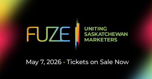 Poster for event with a dark background with a few colors on the edges.