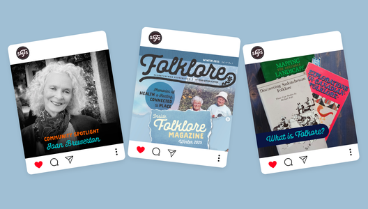 A group of social media posts from the SHFS, showing their new social content style.