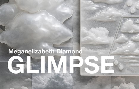 A photo detail of Meganelizabeth Diamond's artwork, depicting clouds.