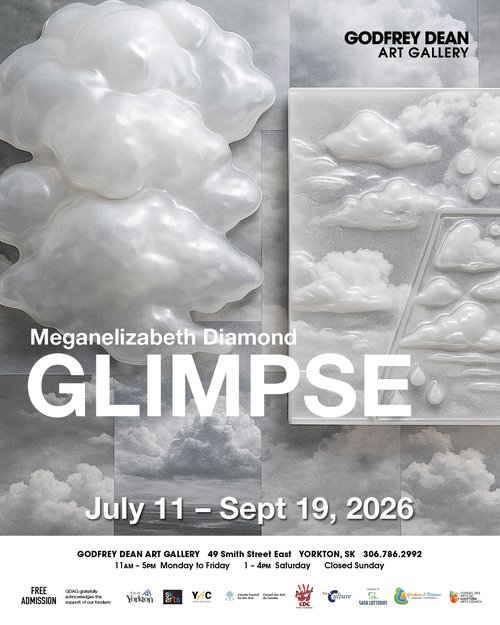A photo detail of Meganelizabeth Diamond's artwork, depicting clouds.