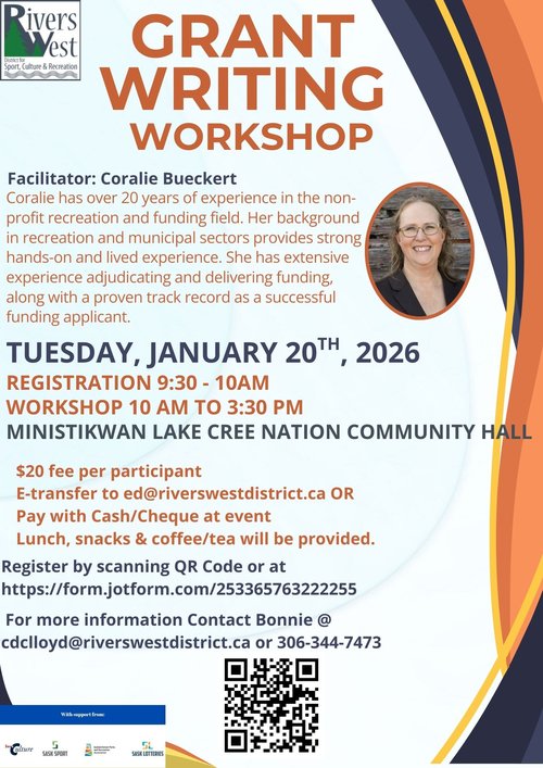 A promo poster for the webinar with a QR code for registration.