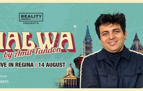 Poster for the event with a picture of Amit Tandon.