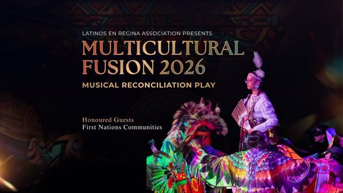 Healer dancer in the middle standing with Indigenous, Latinos and Africans dancing around her.