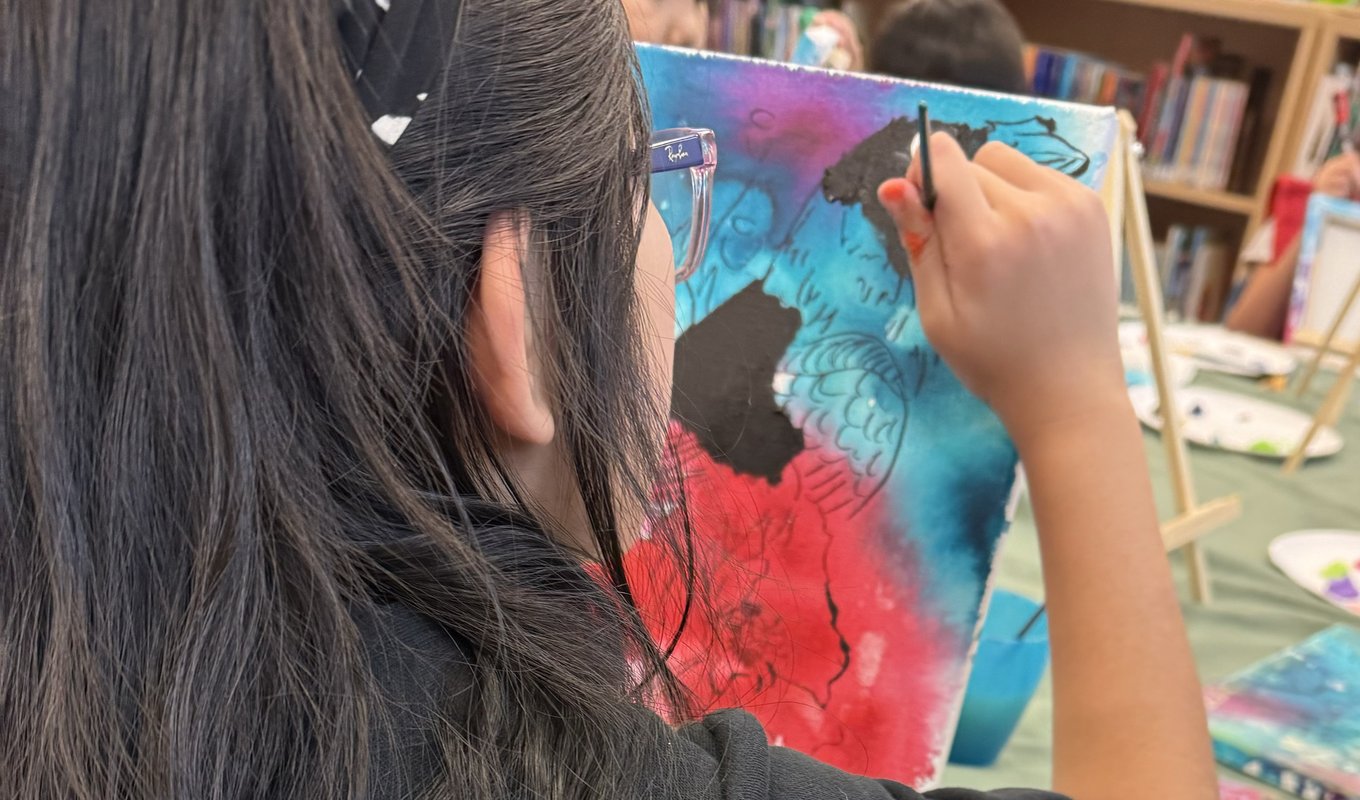 Child painting
