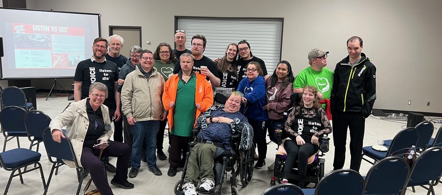 A group photo of Listen to Dis' performers on a tour stop in Humboldt.