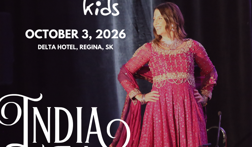 Poster for event with Creative Kids logo and a person dressed in traditional East Indian dress.