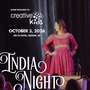 Poster for event with Creative Kids logo and a person dressed in traditional East Indian dress.