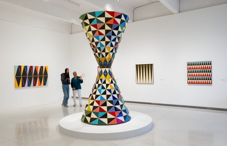 Photo of a art gallery with works from Dyani White Hawk