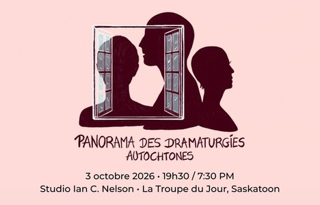 Image feature three silhouette of people and the name of the event in French.