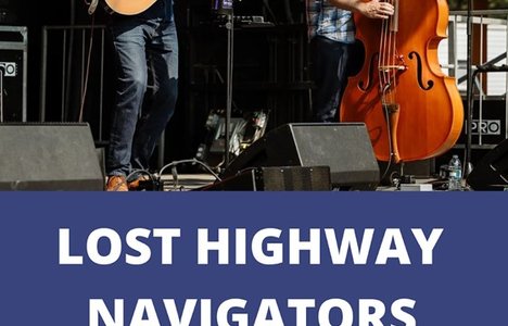 Poster for the event with a photo of the band performing on stage