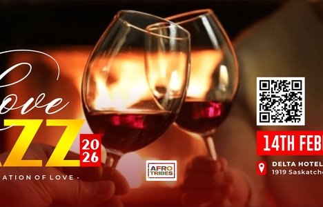 A promo poster for the webinar with two wine glasses. QR code for registration.