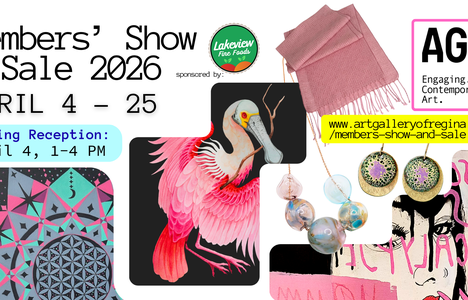 Poster for event with images of art pieces.