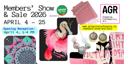 Poster for event with images of art pieces.