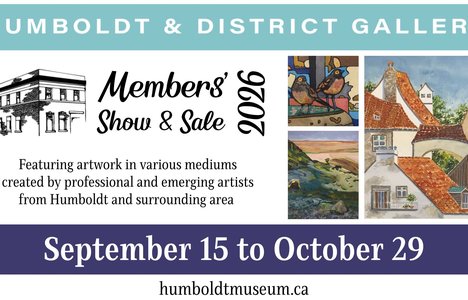 Poster for the event with some photos of paintings.