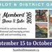 Poster for the event with some photos of paintings.