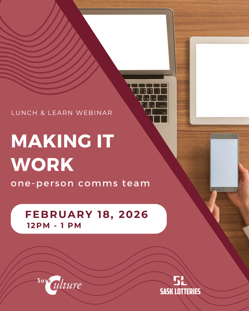 Poster of event with a image of a laptop, tablet and phone