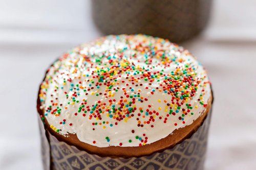 Ukrainian traditional paska bread