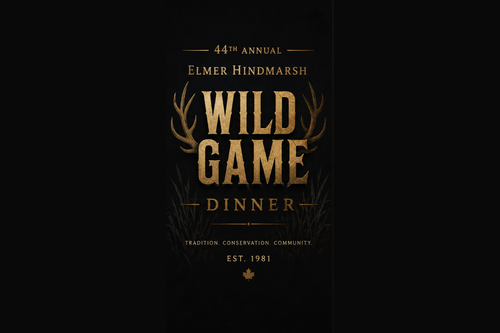 Wild game dinner poster for Feb 6, 2027