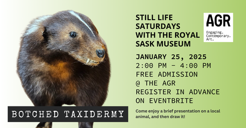 A photo cut-out of a taxidermied badger that has been poorly mounted.