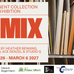Remix exhibition banner, with a photo of artworks in the Vault