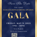 Poster of the Saskatchewan Book Awards Gala with QR code.