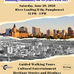 Poster for the event with a photo of Saskatoon in the past and then another of Saskatoon today.