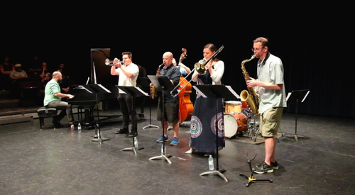 Picture from the 2024 Prairielands Jazz Camp Faculty Combo Concert