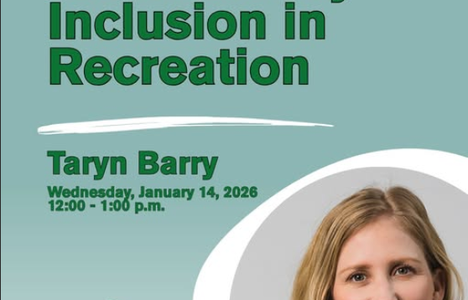 Visual Poster for the event with a headshot photo of Taryn Barry