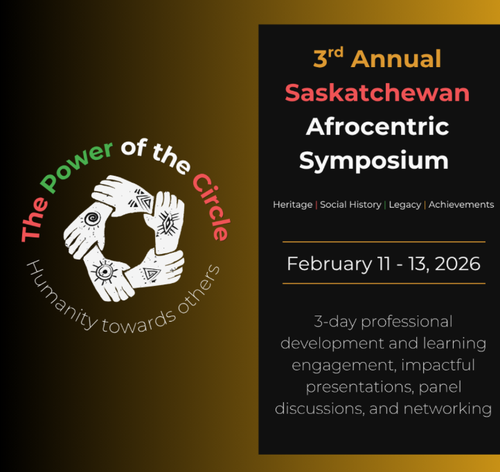 Poster for event with a image of holding handing in a circle