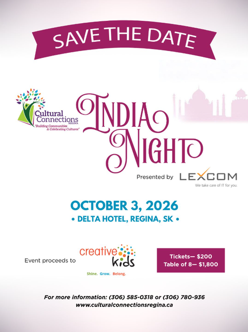 Poster for India Night with logos of the organizations involved.